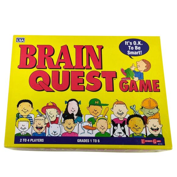 1993 Brain Quest Board Game Grades 1-6 Educational Fun Questions Complete Good - Picture 1 of 3
